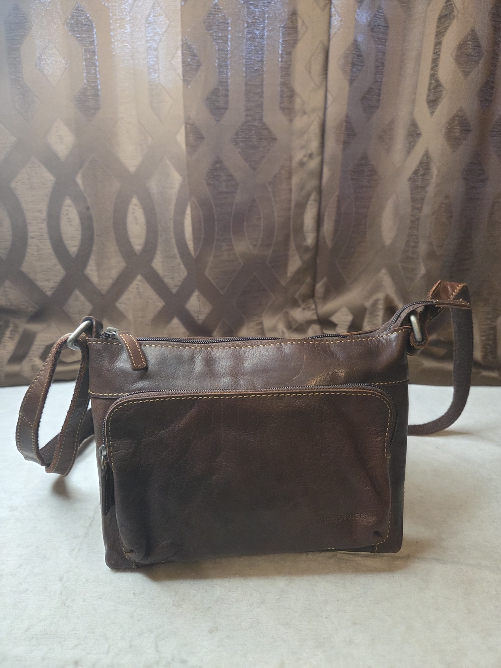 Women's Dark Brown Leather Crossbody Bag - Classic Everyday Style